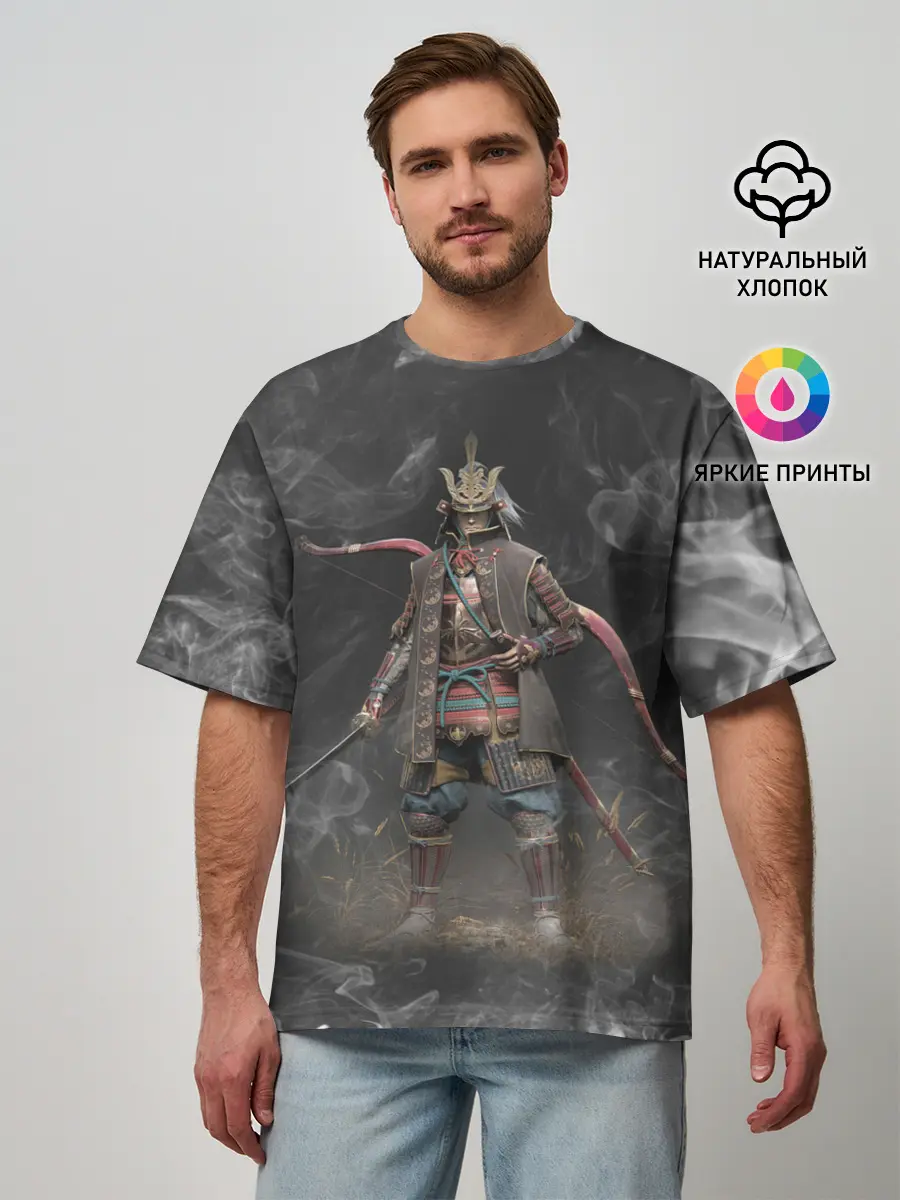 Мужская футболка оверсайз / Warrior | Sekiro shadows die twice
