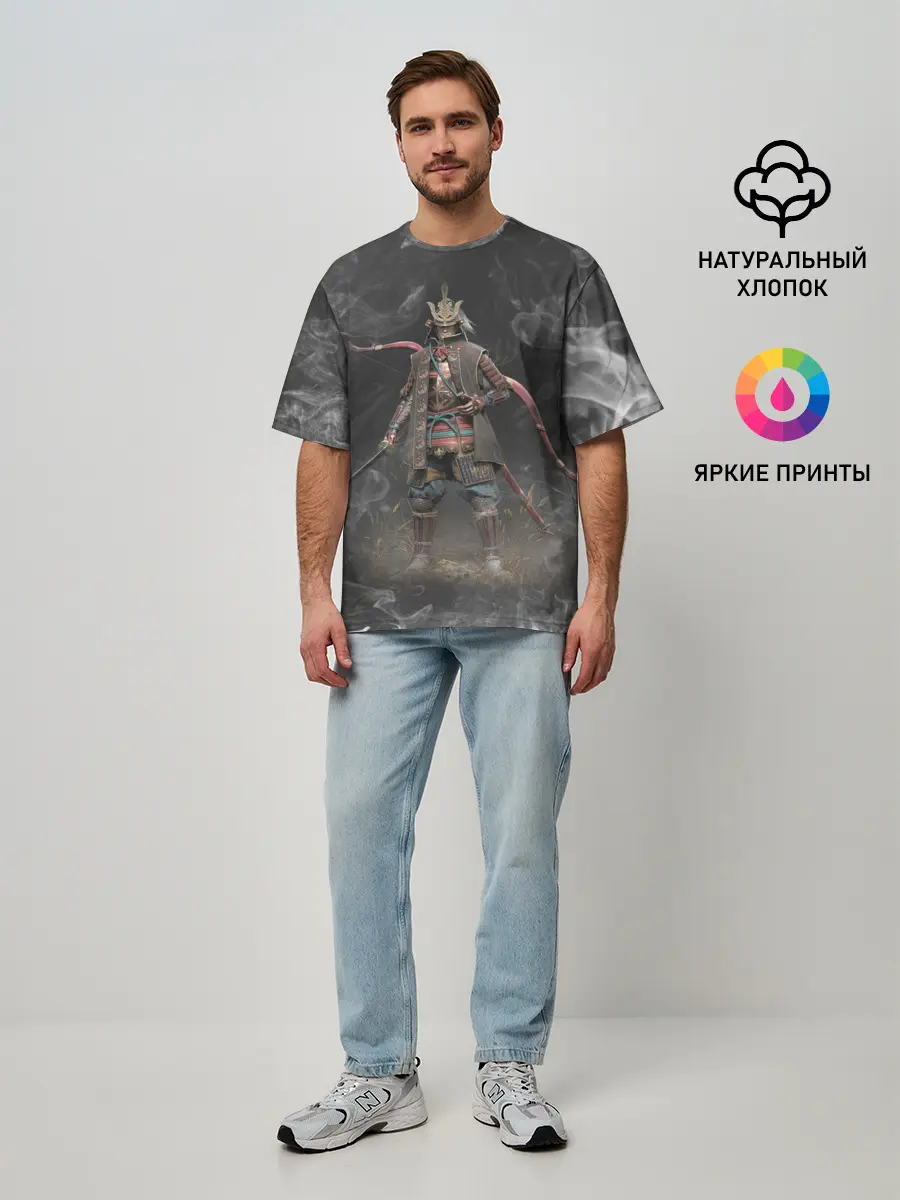 Мужская футболка оверсайз / Warrior | Sekiro shadows die twice