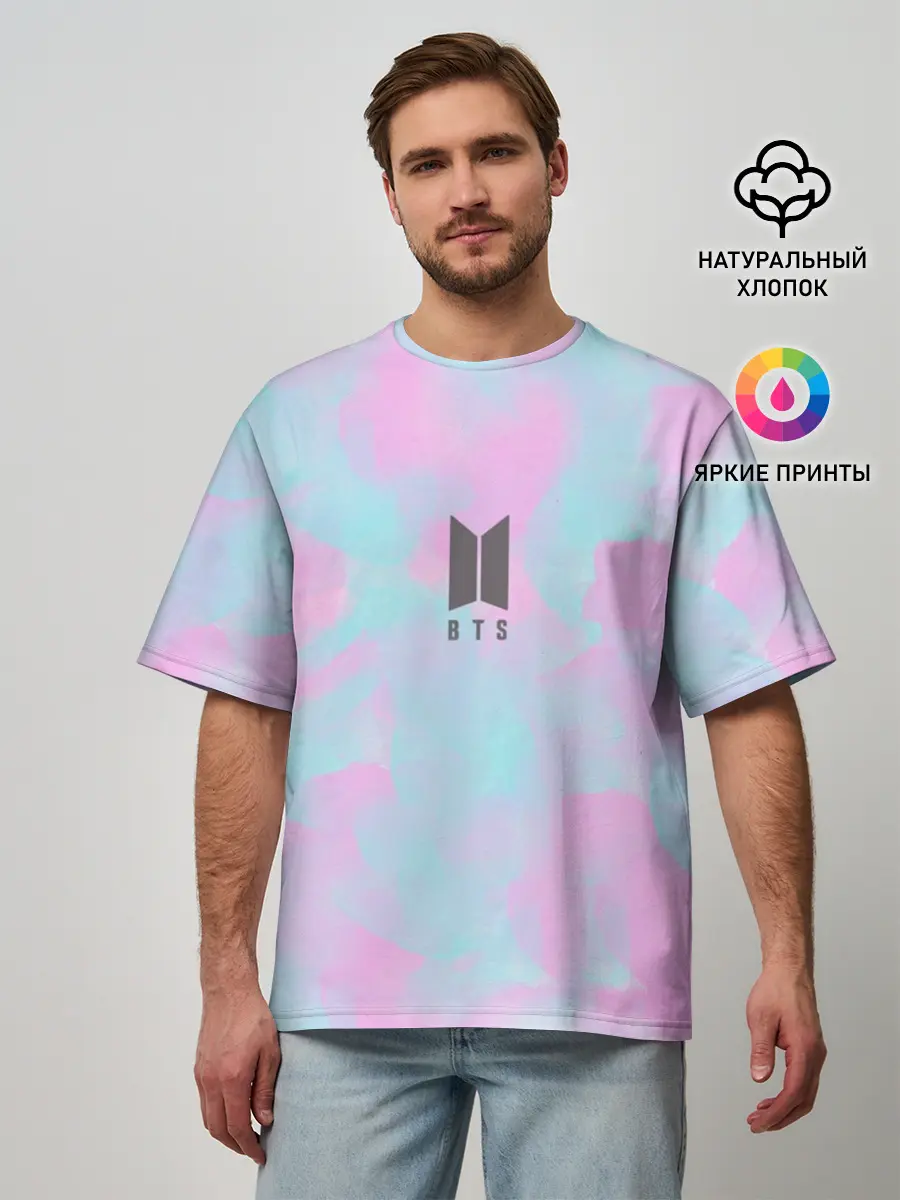 Мужская футболка оверсайз / BTS