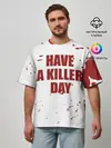 Мужская футболка оверсайз / blood have a killer day Dexter