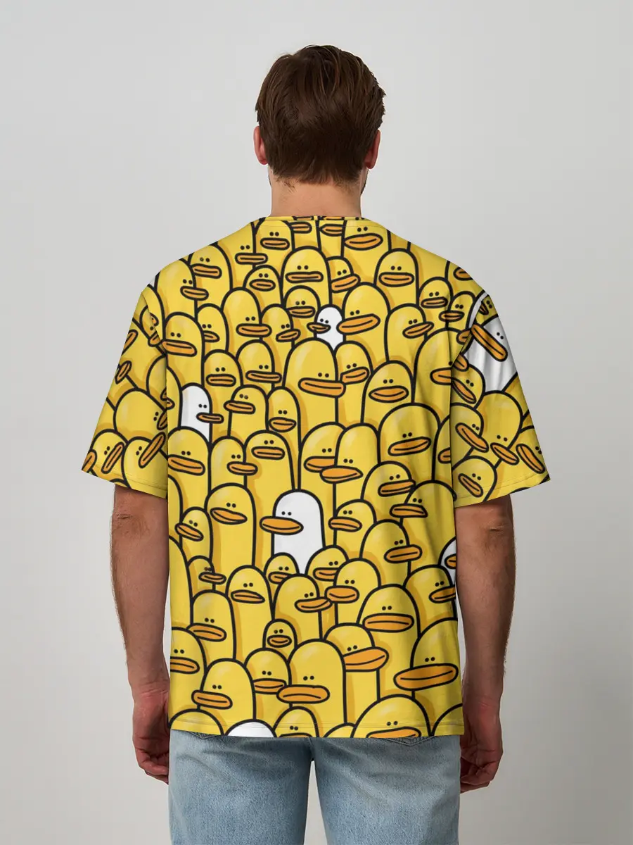 Мужская футболка оверсайз / Утки