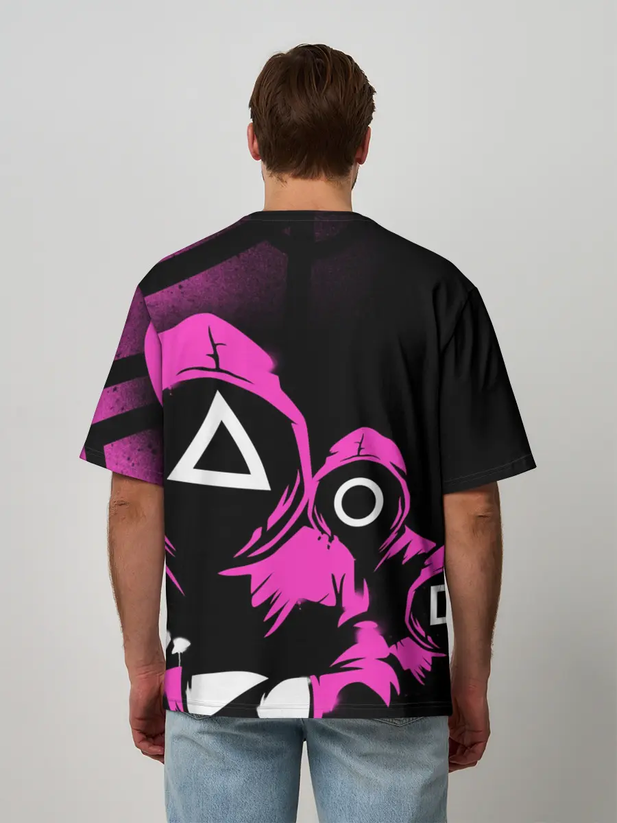 Мужская футболка оверсайз / Игра в кальмара