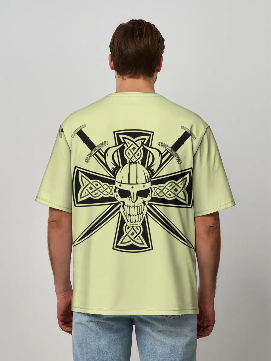 Мужская футболка оверсайз / кельтский узор