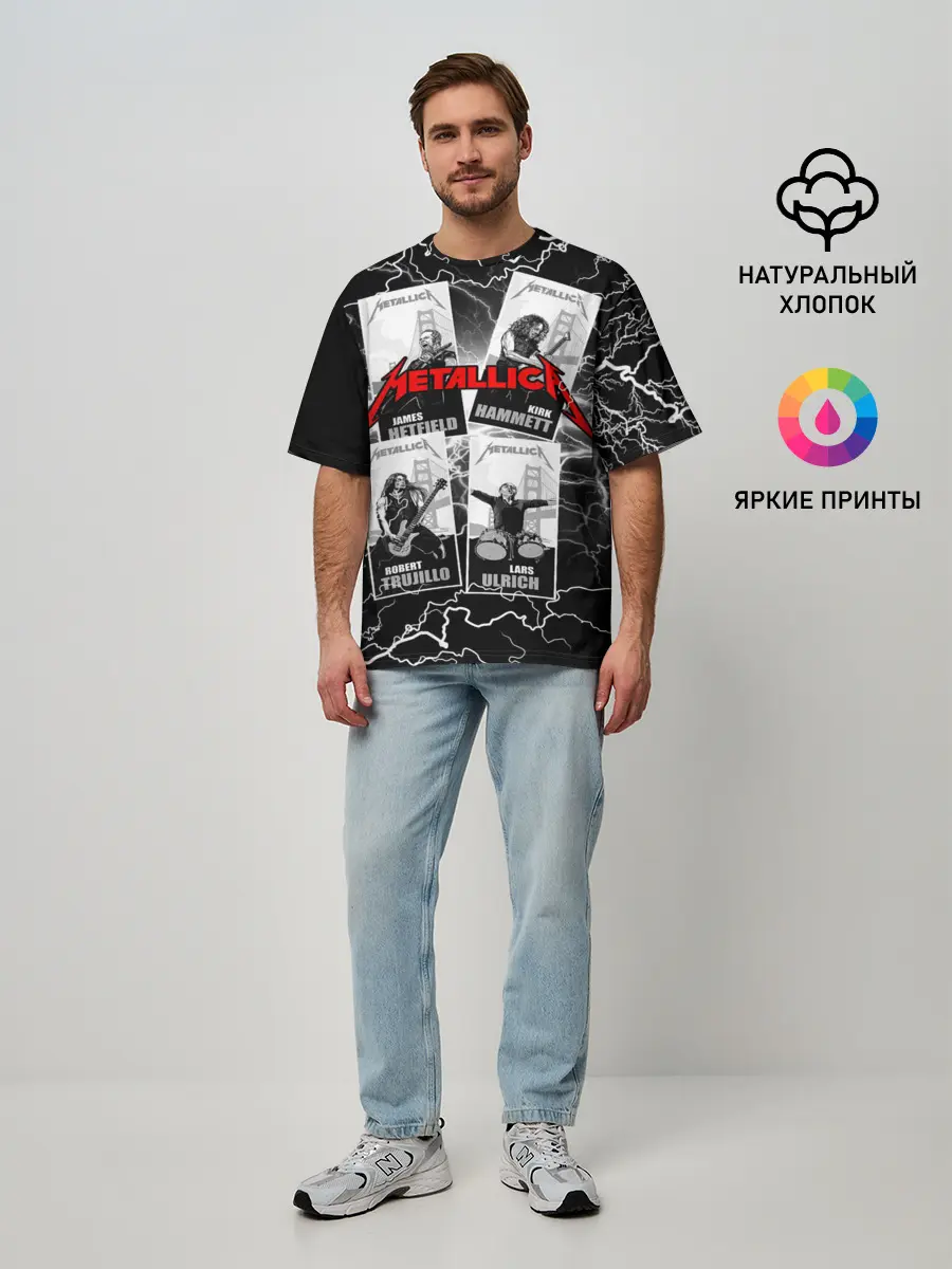 Мужская футболка оверсайз / Metallica