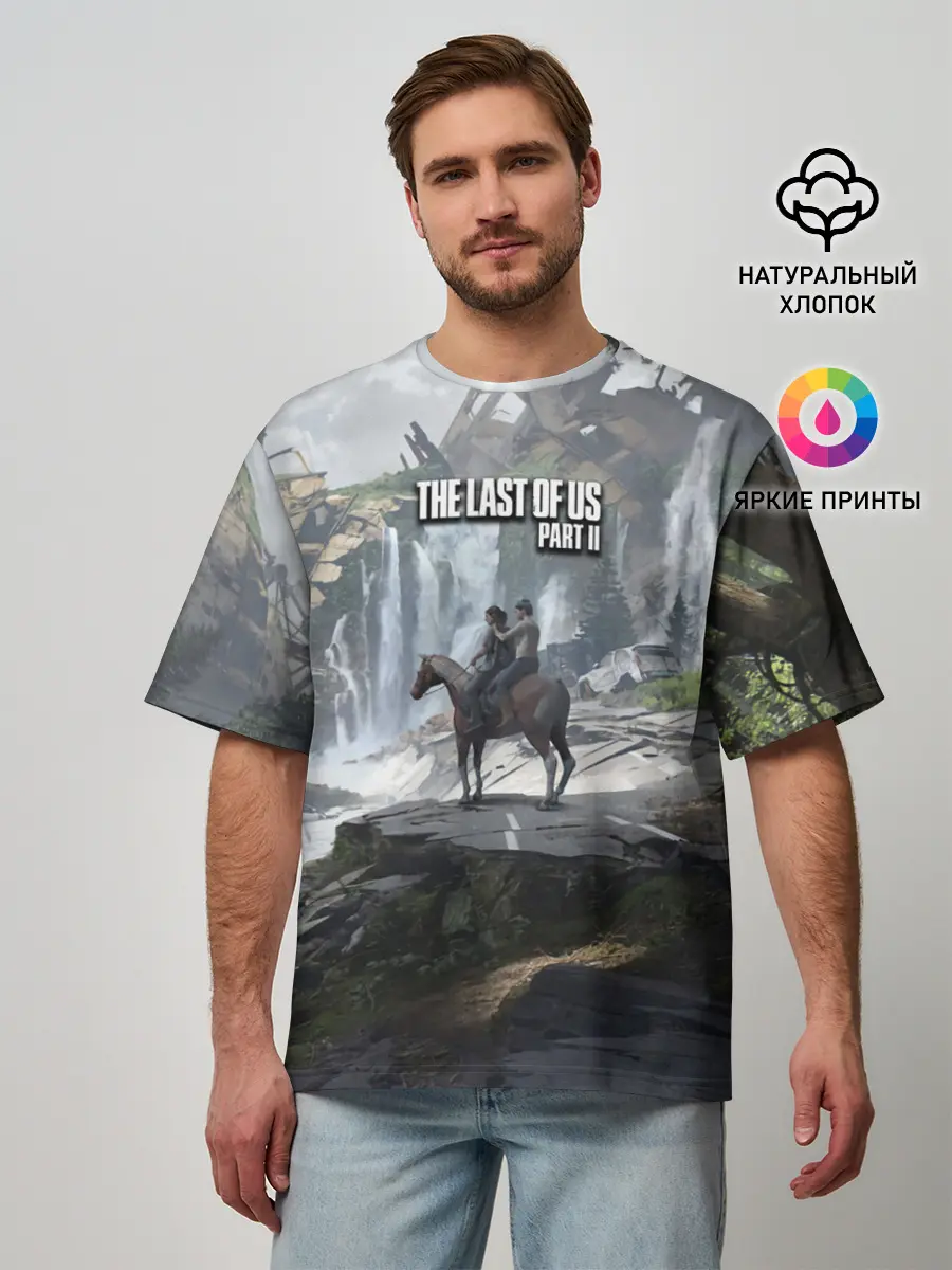 Мужская футболка оверсайз / Элли и Дина