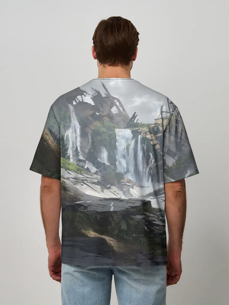 Мужская футболка оверсайз / Элли и Дина