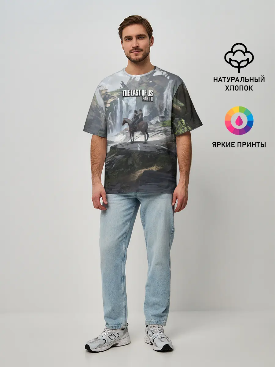 Мужская футболка оверсайз / Элли и Дина