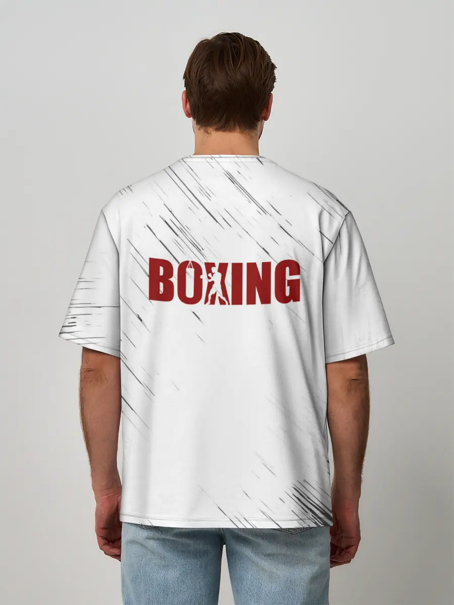 Мужская футболка оверсайз / Бокс