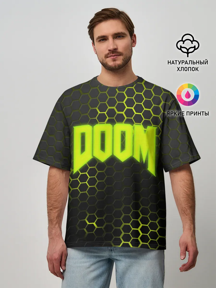 Мужская футболка оверсайз / DOOM