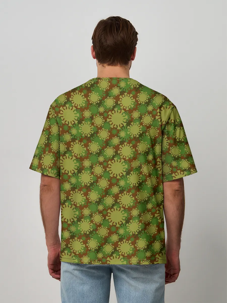 Мужская футболка оверсайз / КоронаВирус