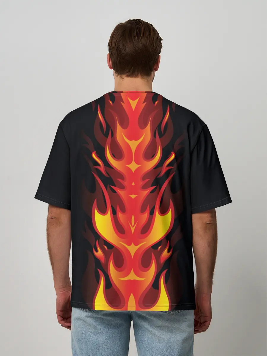 Мужская футболка оверсайз / Kiss