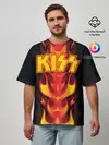 Мужская футболка оверсайз / Kiss