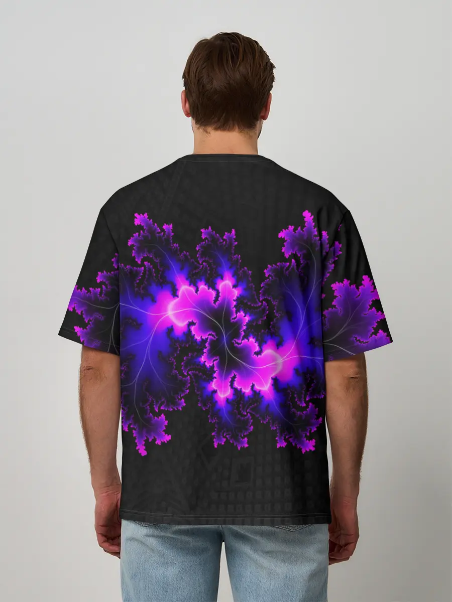 Мужская футболка оверсайз / NEON Liquid