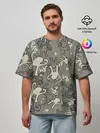 Мужская футболка оверсайз / ЪУЪ КАМУФЛЯЖ.