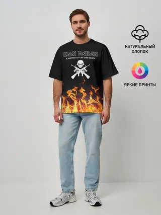 Мужская футболка оверсайз / Iron Maiden