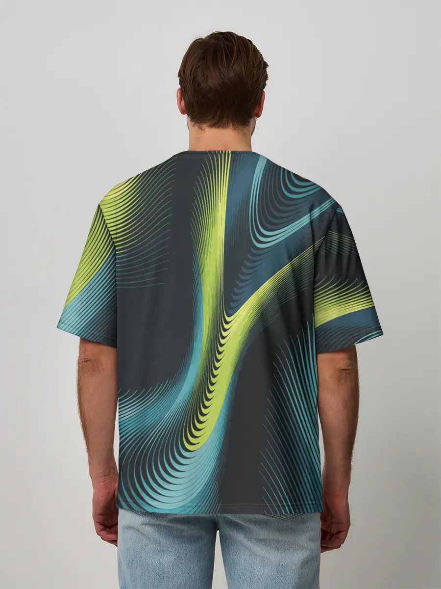 Мужская футболка оверсайз / Wave