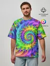 Мужская футболка оверсайз / ФРАКТАЛЬНЫЙ АБСТРАКТ