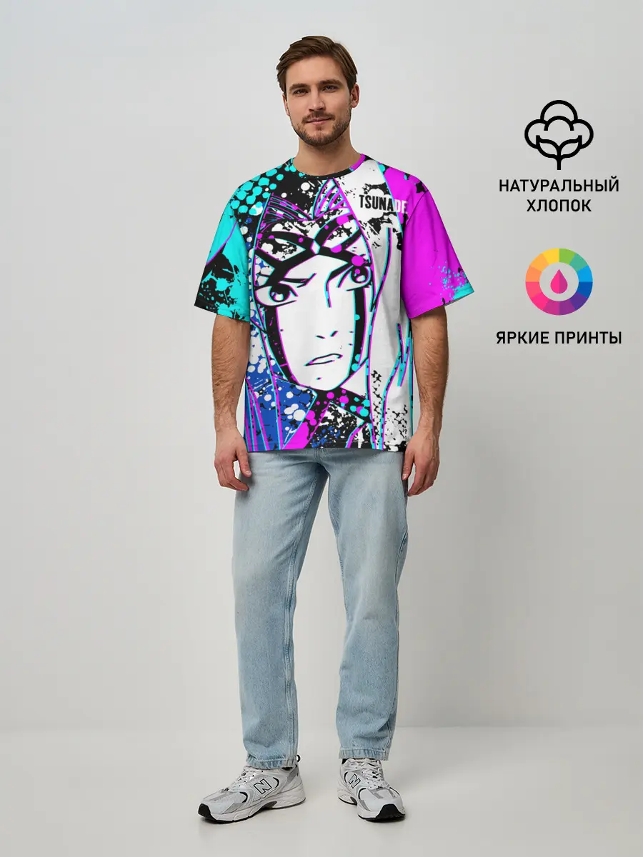 Мужская футболка оверсайз / Цунаде