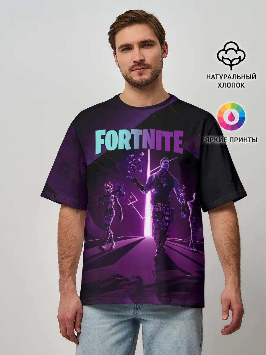 Мужская футболка оверсайз / fortnite