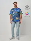 Мужская футболка оверсайз / Коралловые рыбки