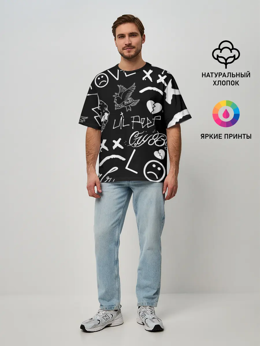 Мужская футболка оверсайз / Lil Peep