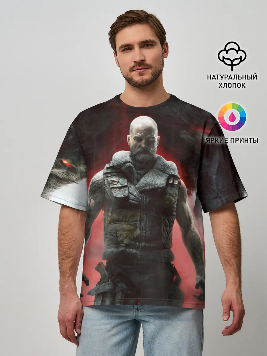 Мужская футболка оверсайз / Werewolf: The Apocalypse