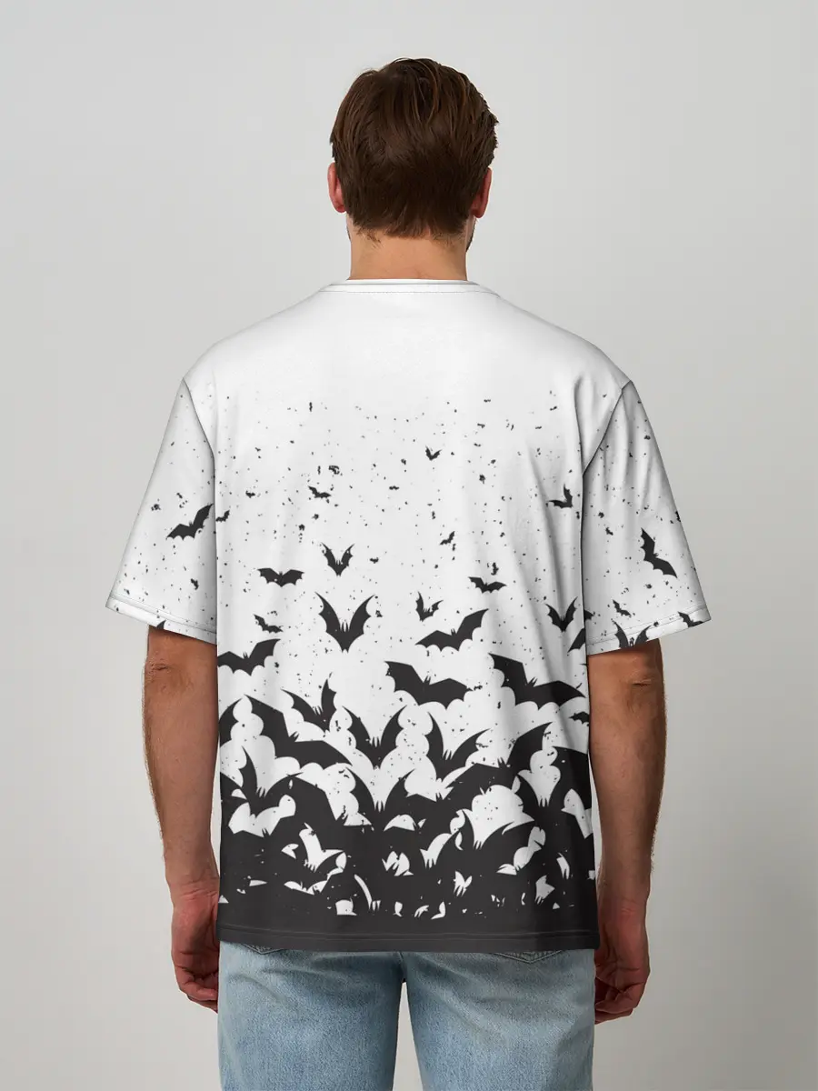 Мужская футболка оверсайз / Летучие мыши