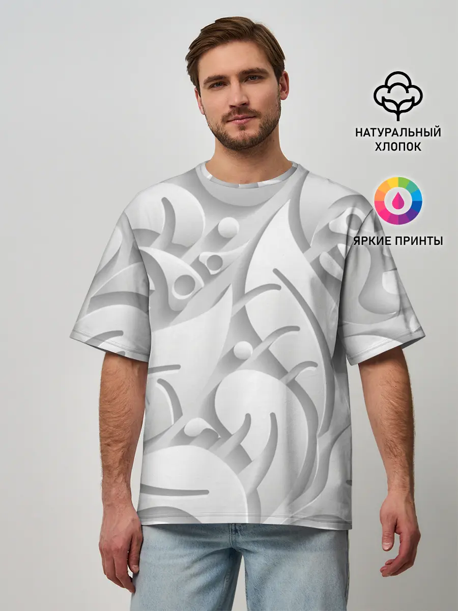 Мужская футболка оверсайз / SKULPTOR