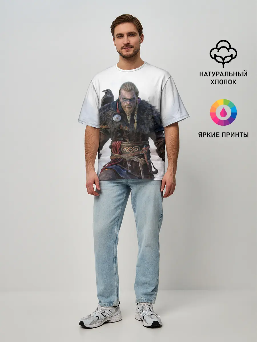 Мужская футболка оверсайз / Викинг из Вальгаллы