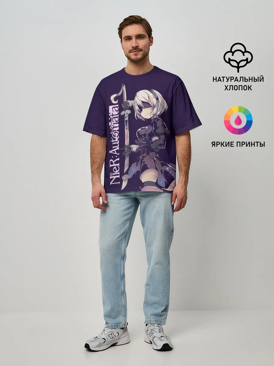 Мужская футболка оверсайз / Nier Automata