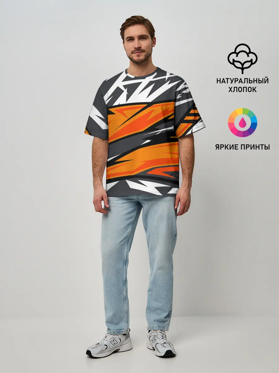 Мужская футболка оверсайз / corner camouflage