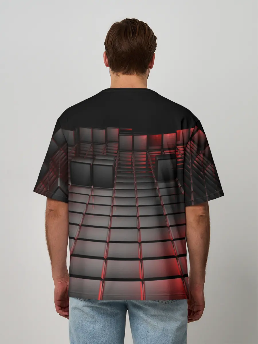 Мужская футболка оверсайз / КАРБОНОВЫЕ ПЛИТЫ