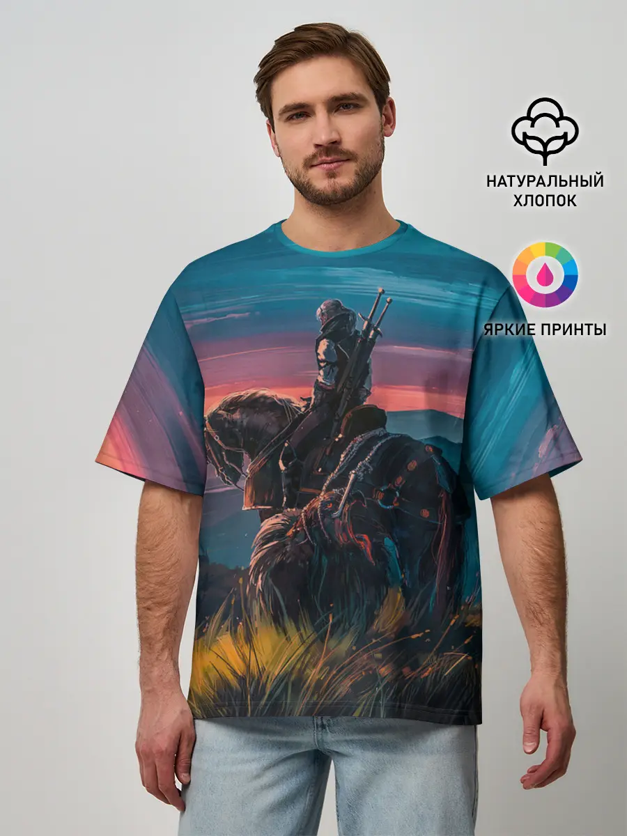 Мужская футболка оверсайз / The Witcher