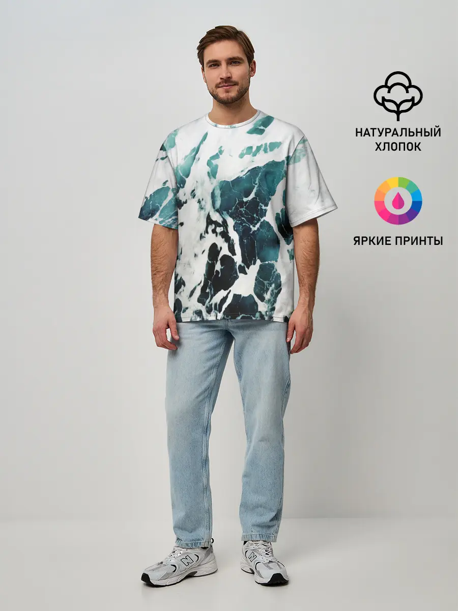 Мужская футболка оверсайз / море