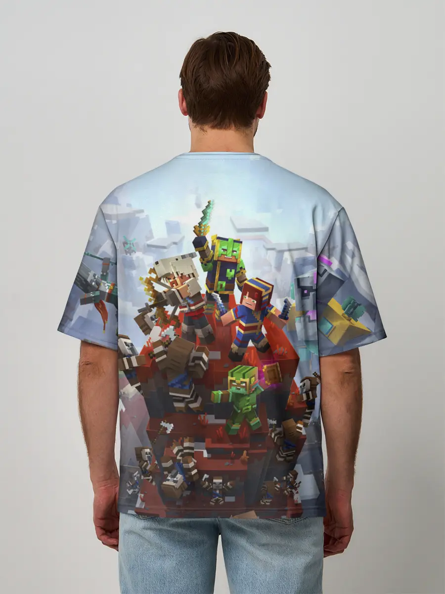 Мужская футболка оверсайз / Minecraft Dungeons