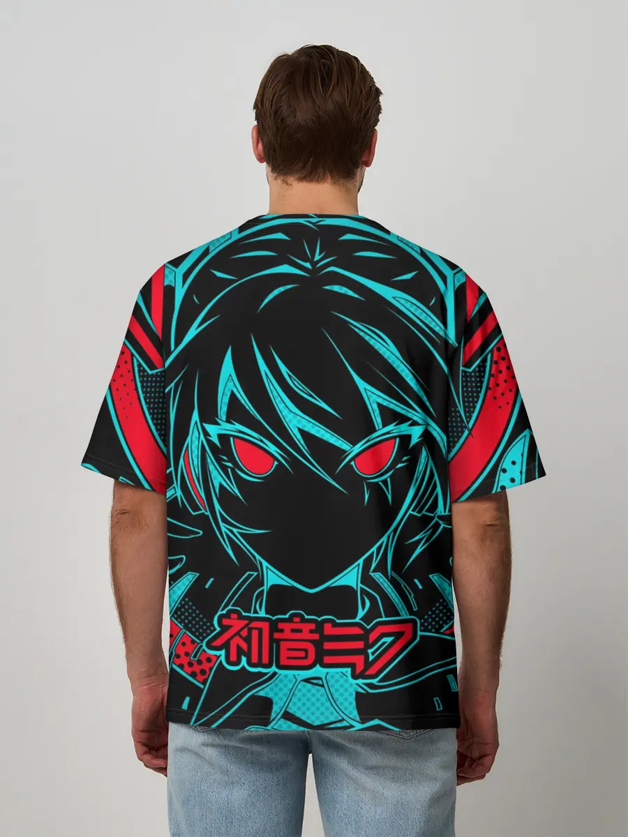 Мужская футболка оверсайз / Мику Хацунэ / Hatsune Miku