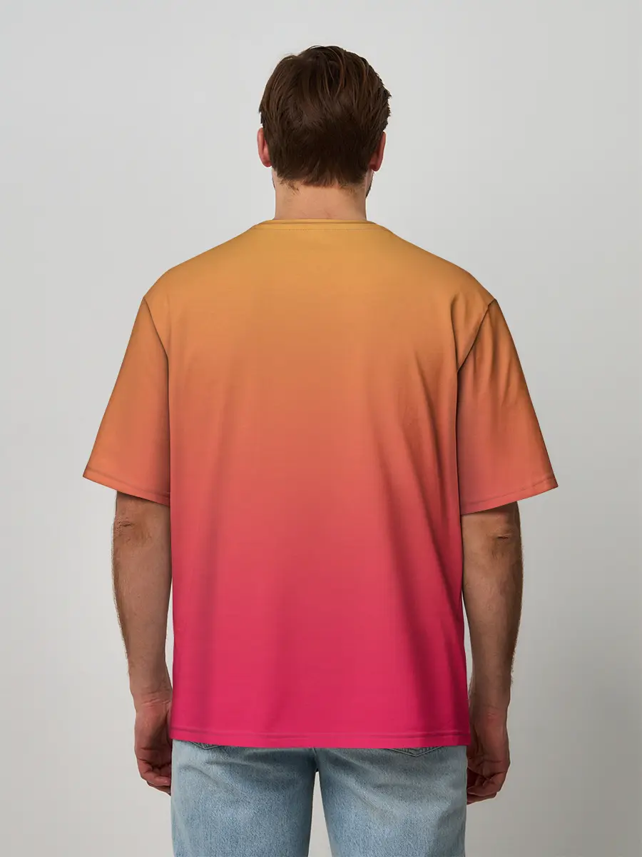 Мужская футболка оверсайз / сердечко из следов собаки