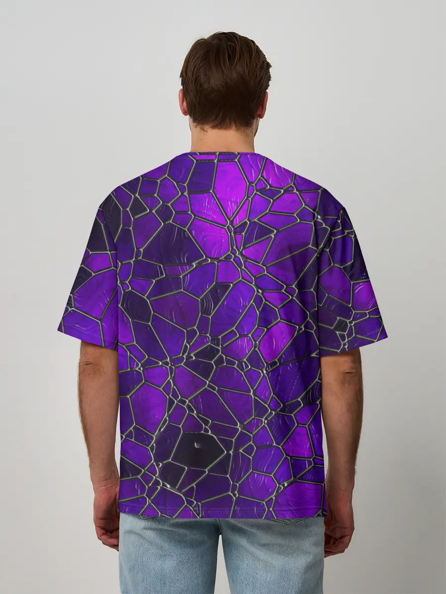 Мужская футболка оверсайз / Стеклянная мозайка