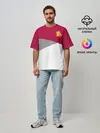Мужская футболка оверсайз / AS Roma | Red Design 21/22