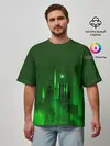 Мужская футболка оверсайз / Зеленый город