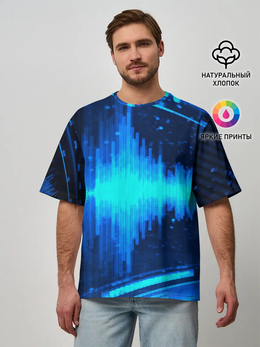 Мужская футболка оверсайз / эквалайзер