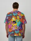 Мужская футболка оверсайз / crazy abstraction