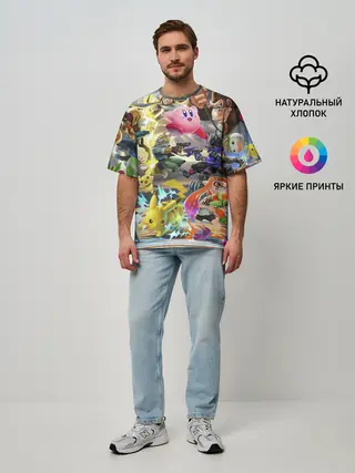 Мужская футболка оверсайз / Super Smash World