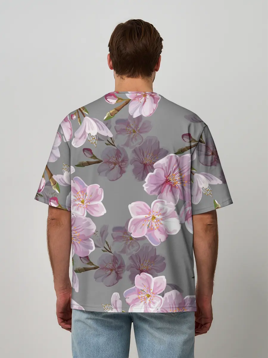 Мужская футболка оверсайз / САКУРА
