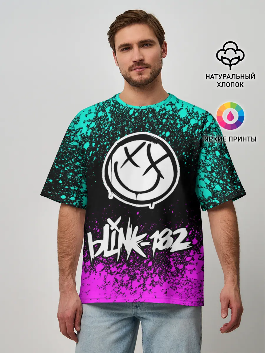 Мужская футболка оверсайз / Blink-182