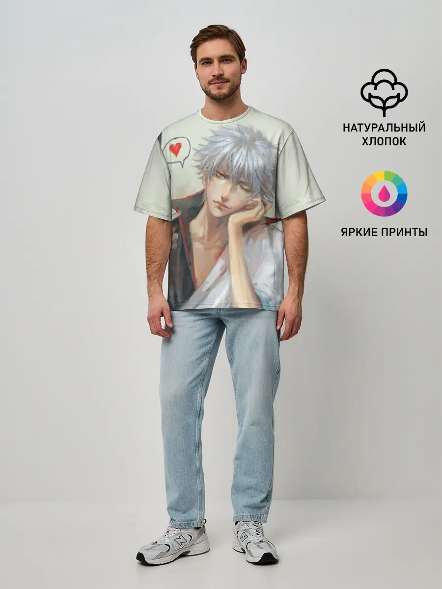 Мужская футболка оверсайз / Sakata Gintoki