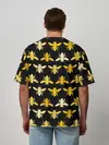 Мужская футболка оверсайз / Пчелиный Паттерн