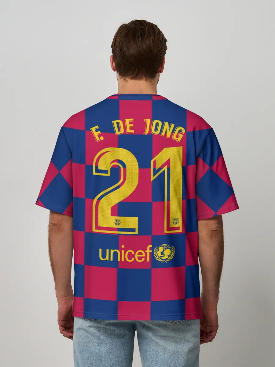 Мужская футболка оверсайз / Де Йонг домашняя 19-20
