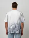 Мужская футболка оверсайз / зимний лес