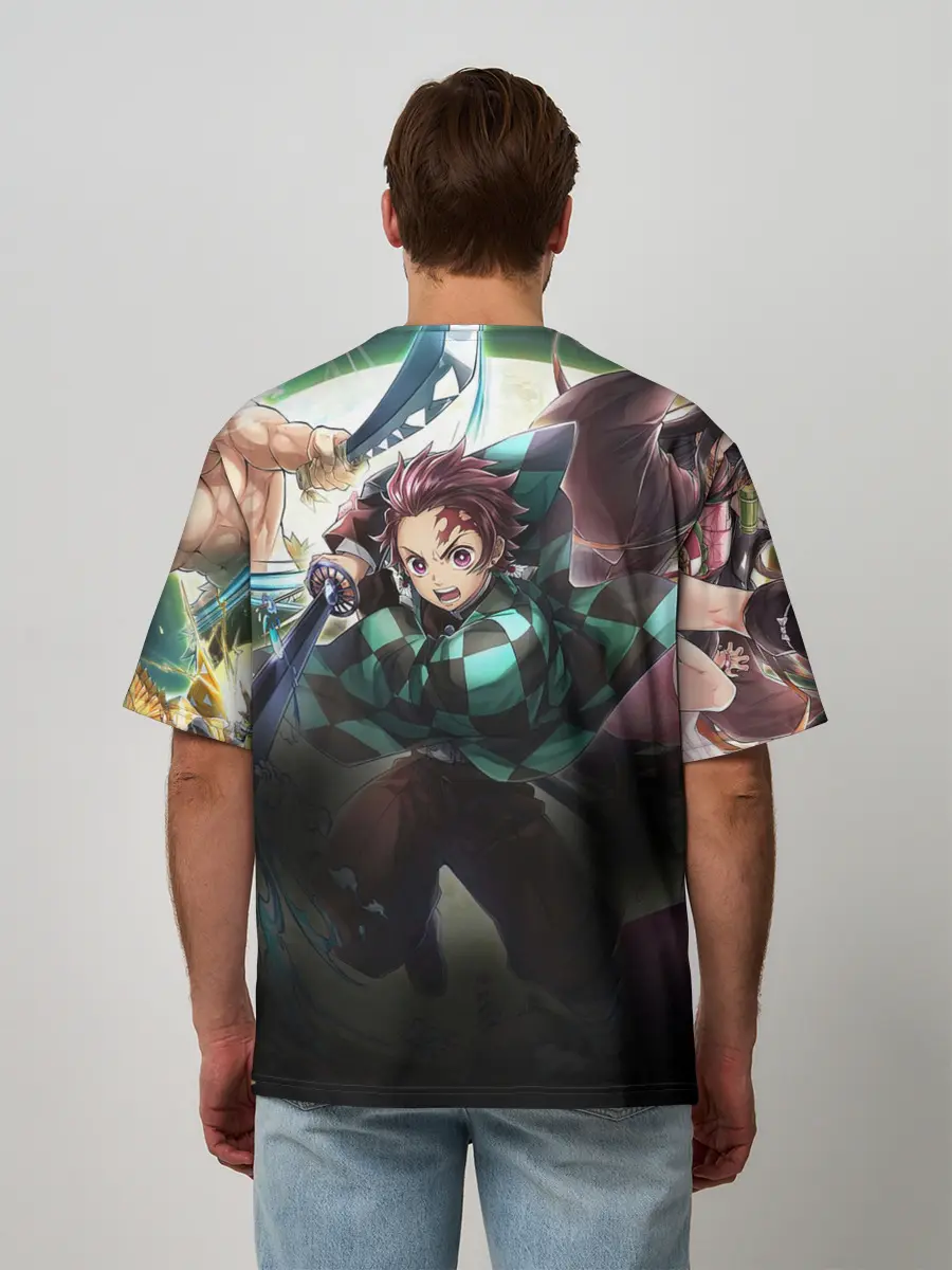 Мужская футболка оверсайз / КЛИНОК РАССЕКАЮЩИЙ ДЕМОНОВ